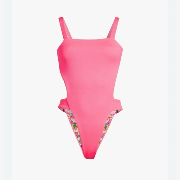 Maaji Reversible Alicia Floral Solid Trikini One Piece - Picture 3 of 9